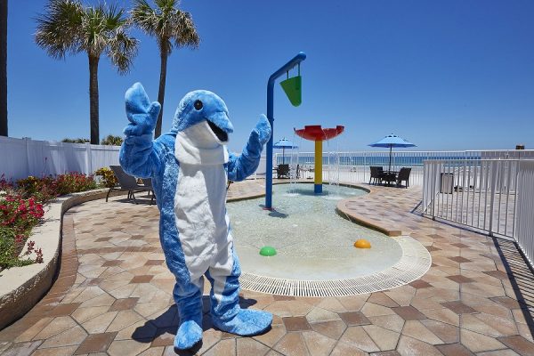 Holiday Inn Resort Daytona Beach splash pad Dolphin Mascot