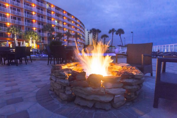 unwind by our two oceanfront firepits