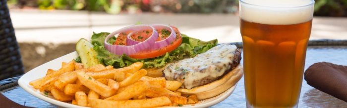 Holiday Inn Resort Daytona Beach H2O Bar & Grill - Hamburger on the menu